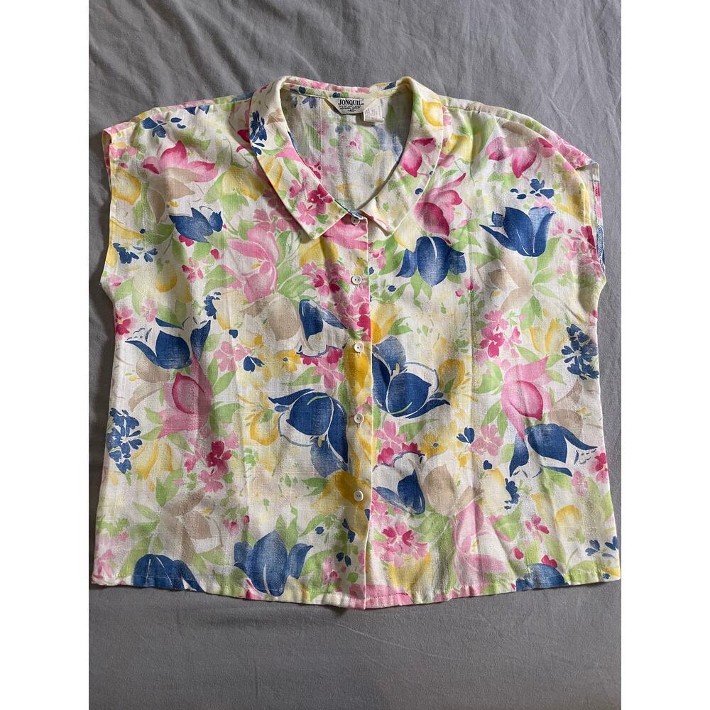 VTG. Jonquil - Div of Judy Bond Apparel Group - floral top SZ 40